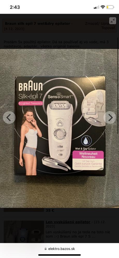 Epilator braun silk epil 7 wet&dry epilator -, 