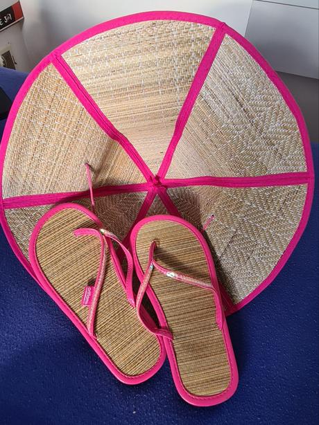 Letná sada žabky + klobúk, 37