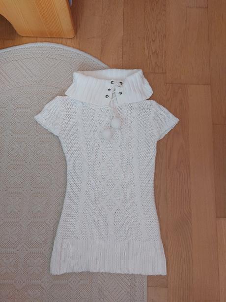 Biely vlnený sveter, clockhouse veľ. m, clockhouse,m