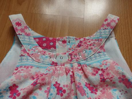 Kvietkovaný overal s kamienkami 122/128, 128