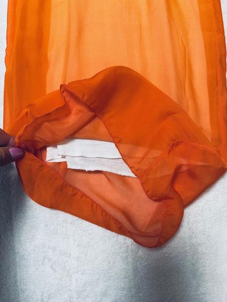 Letný nohavicový komplet bielo oranžový, 