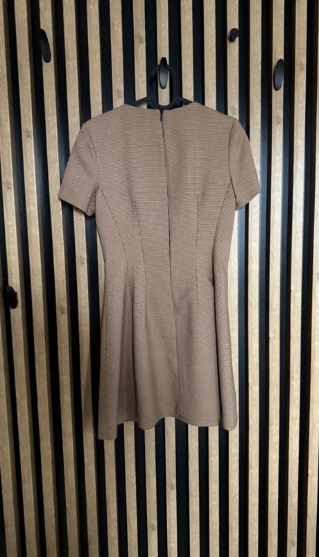 Kockované plisované šaty zw collection,zara , veľ., zara,xs