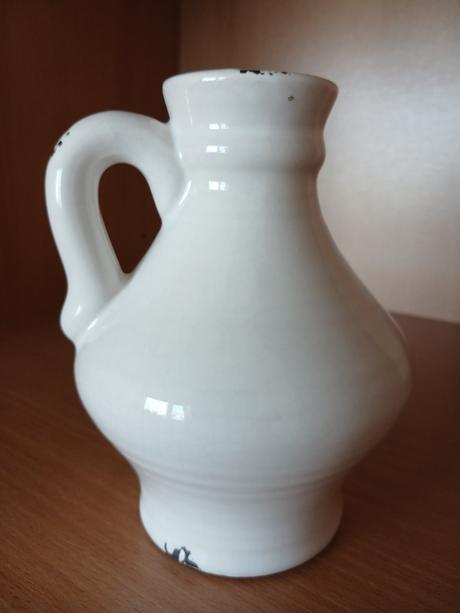 Keramický bucľatý vintage džbánik 13 cm, 