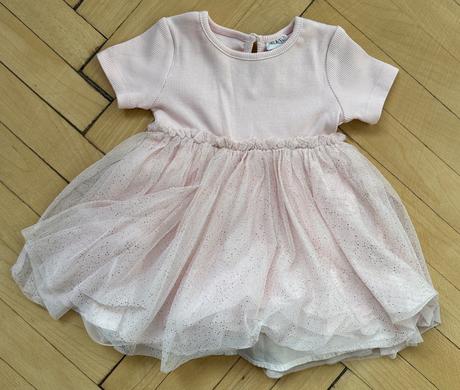 Eu68/74 bledoružové šaty fred&flo(f&f)za 3eur, f&f,68