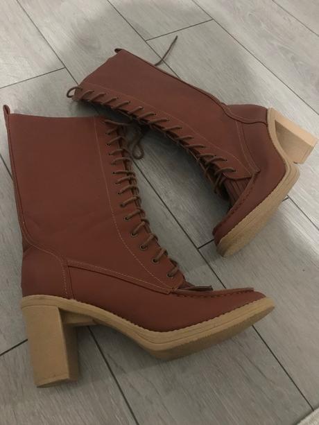 Hnedé čižmy na opätku, 40