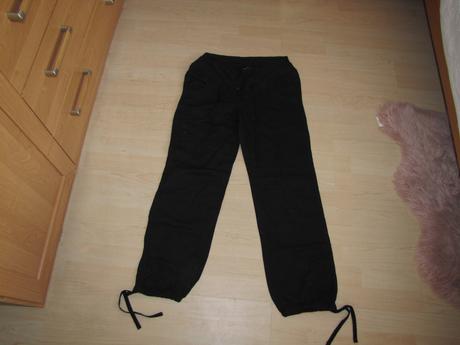 Ľanové tehotenské nohavice, h&m,38