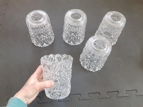 Sklenené kryty na luster 5 ks, 