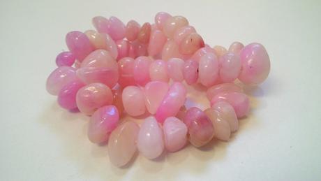 Prírodné korálkové kamienky ružové, 