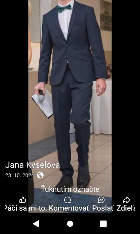 Pánsky slim oblek, 46