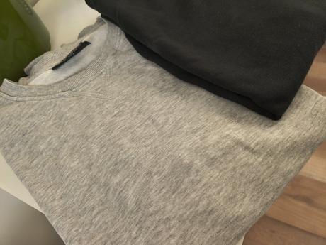 Čierna a sivá basic bavlnené mikiny l-xl, h&m,xl