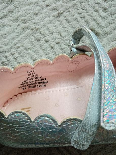Trblietavé strieborné sandalky h&m vel. 27, h&m,27