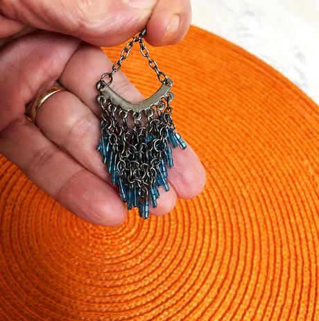 Extravagantné visiace korálková náušnice, 