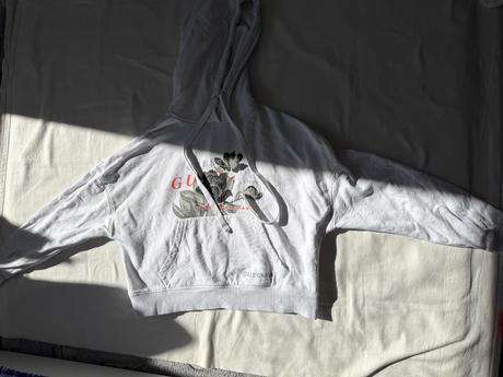 Biela mikina guess kvetinový vzor, guess,s
