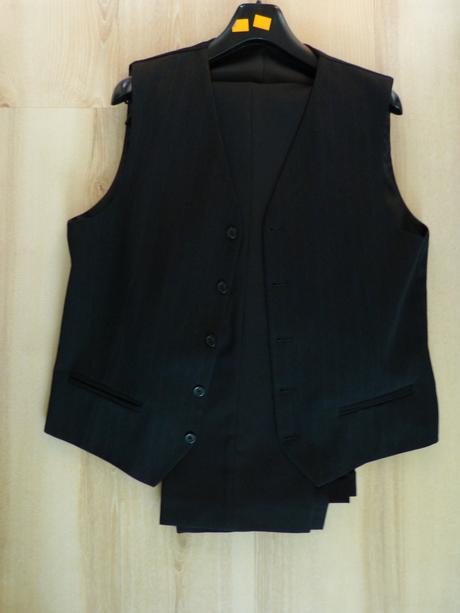 Pansky oblek čierny a sivy, 48