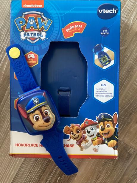 Detské hovoriace hodinky -chase,ako nové,