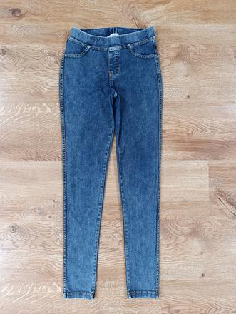 Tmavé jegginsy, h&m,152