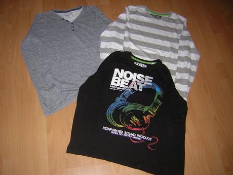 2 ks tričká dlhý rukáv  158/164, čierne predané, 158