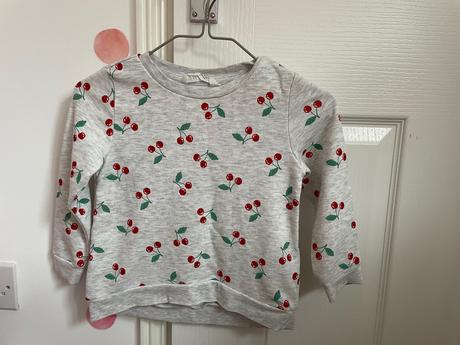 Hm čerešńová mikina 98/104, h&m,98