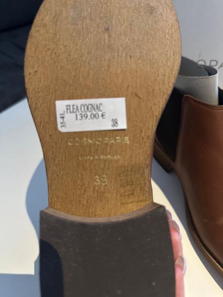 Cosmoparis nové kožené topánky 38, 38
