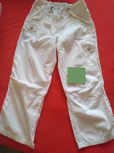 Biele letné nohavice, 128