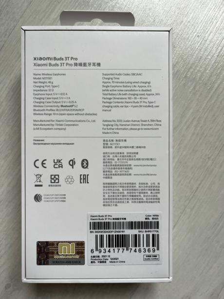 Xiaomi buds 3t pro sluchátka, xiaomi
