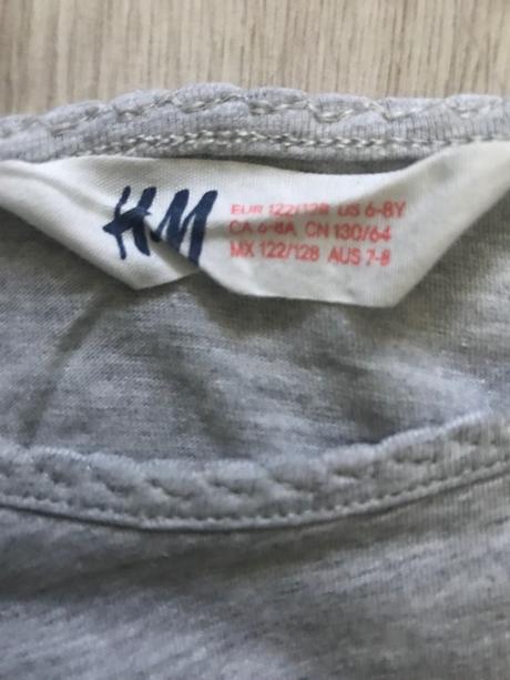 Šaty ruža 6-8 rokov, h&m,122