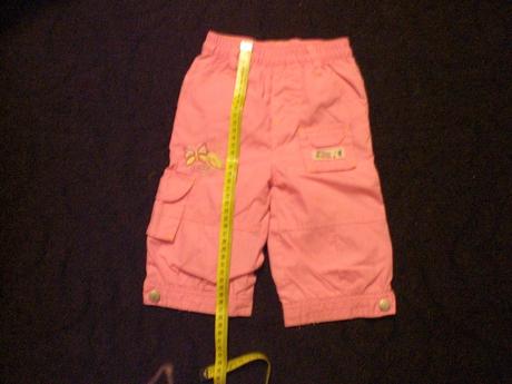 Ružové prechodné nohavice 68 s motýlikmi ako nové, 68