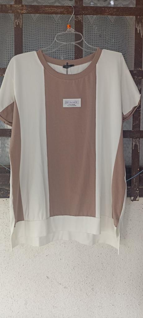 Dámske moderné tričko brown, l / xl / xxl