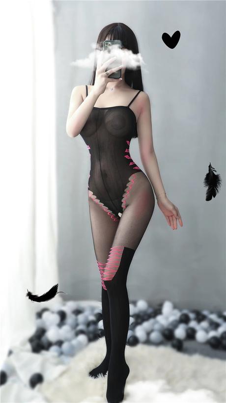 Silonkovy komplet black/pink, l / m / s / xl / xs