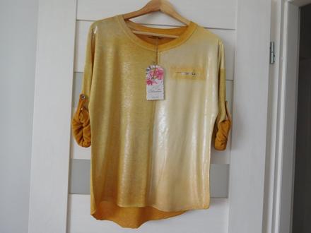 Tričko horčicovej farby dámske ľahúčke dr.-s/m, l