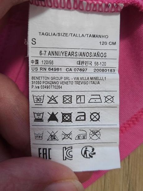 Tričká 3ks, benetton,116