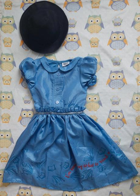 Matilda roald dahl šaty + klobúčik veľ.110-116,