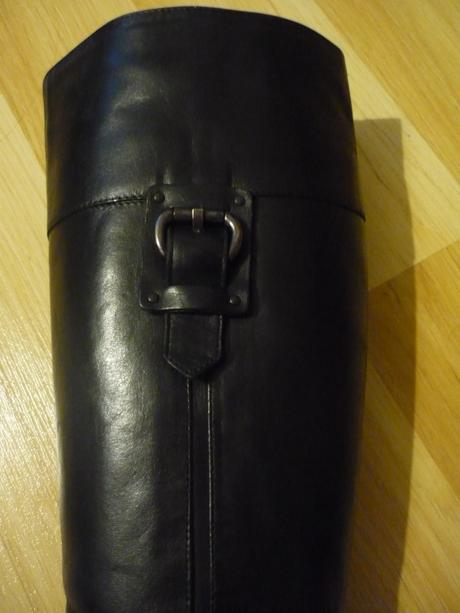 Vysoké kožené elegantné čižmy v.38 pošta v cene, 38