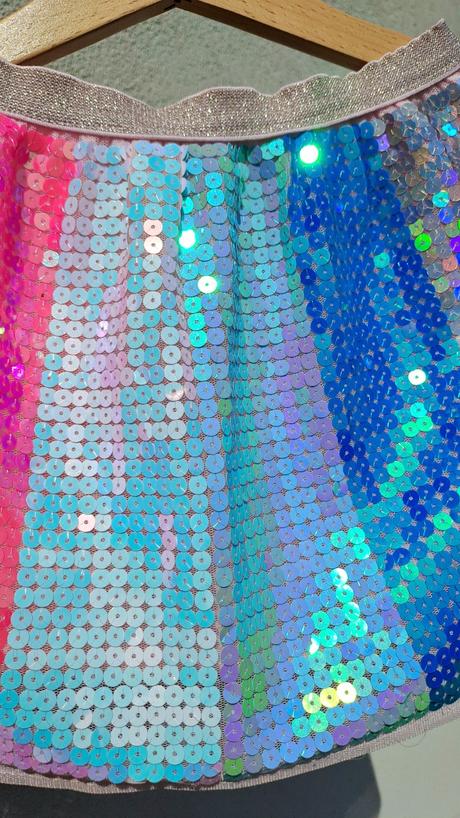 Flitra sukna duhova vhodna aj ako kostym, h&m,98