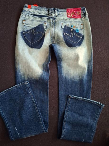 Dámske tmavosvetlé modré  rifle., success,38