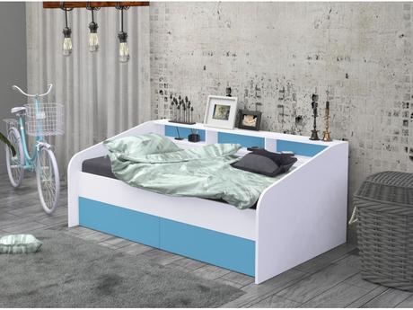 Detská posteľ s poličkami, šírka (cm): 90,dĺžka (cm): 200