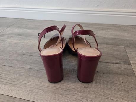 Bordové lakované lodičky, next,41