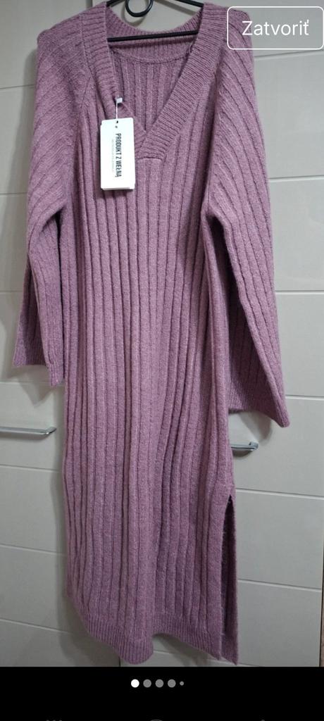 Pletené šaty s prímesou vlny a alpaky, l / m / s