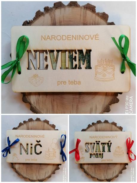Drevené narodeninové obálky, 