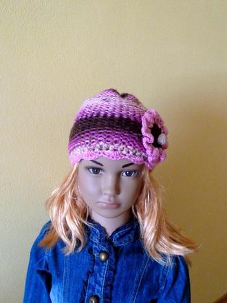 Ruzovo hneda melirovana s makovicou velk.92-116, 98