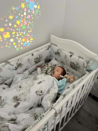 Kvalitná štýlová  detská postieľka biela+matrac, šírka (cm): 65,dĺžka (cm): 120