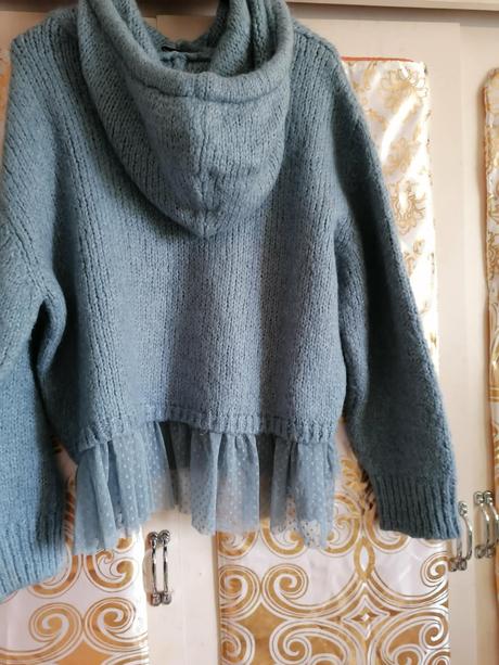 Hrubý pulover s volánom, zara,s