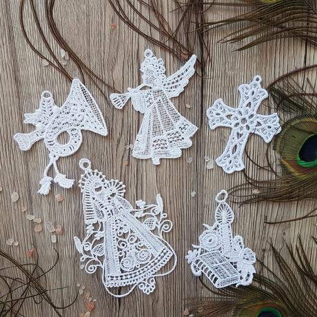 Vyšívané ozdoby sada s náboženským motívom, 