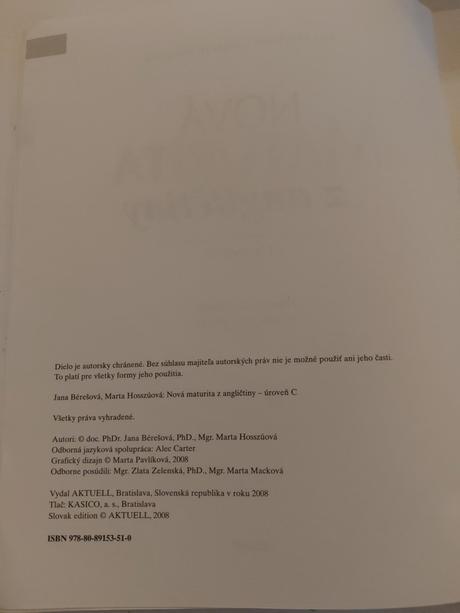 Nová matirita z angličtiny,