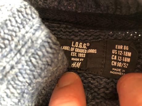 Teplý pletený svetrík, h&m,80