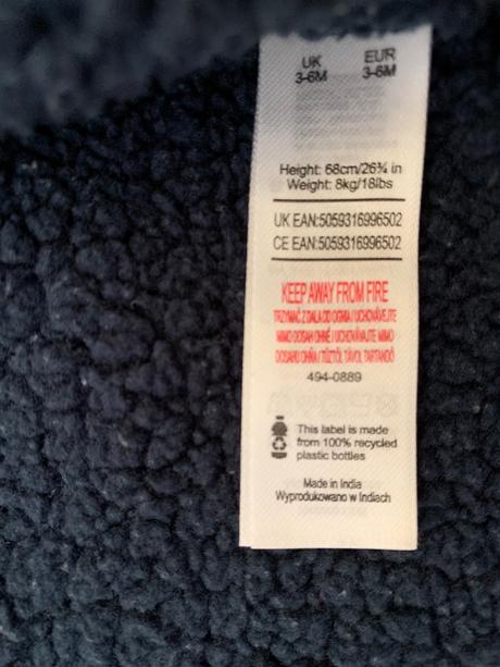 Hrubšia mikina f&f 3-6 mes., f&f,68