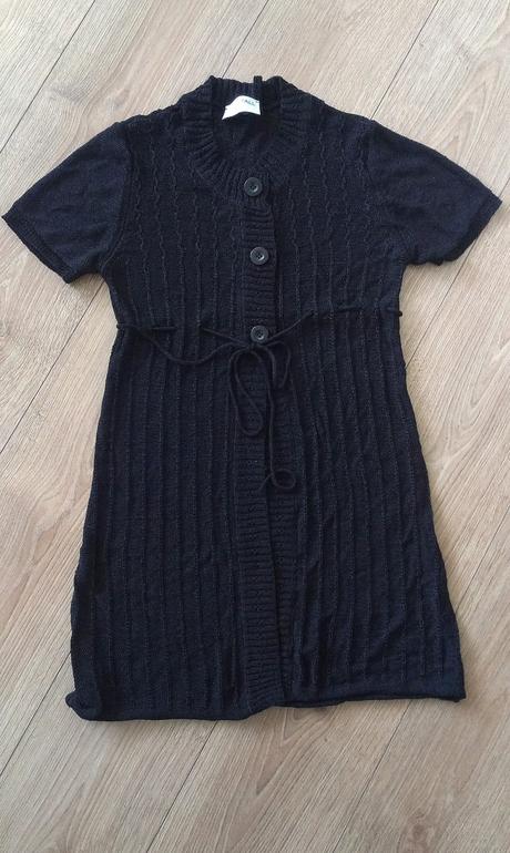 Kardigán s krát. rukávom, tunika, aj pre netehotné, chantall,38