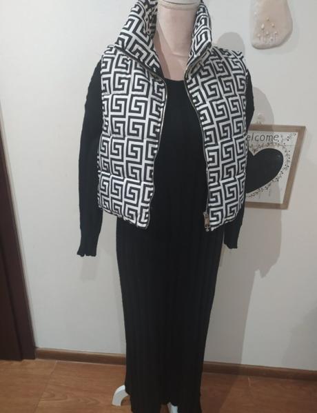 Pletené maxi šaty, l