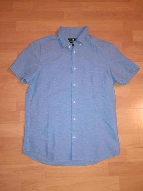 Bledomodrá košeľa clockhouse, s, clockhouse,s