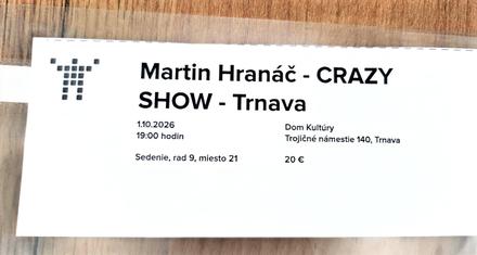 Listok na crazy show martin hranac,